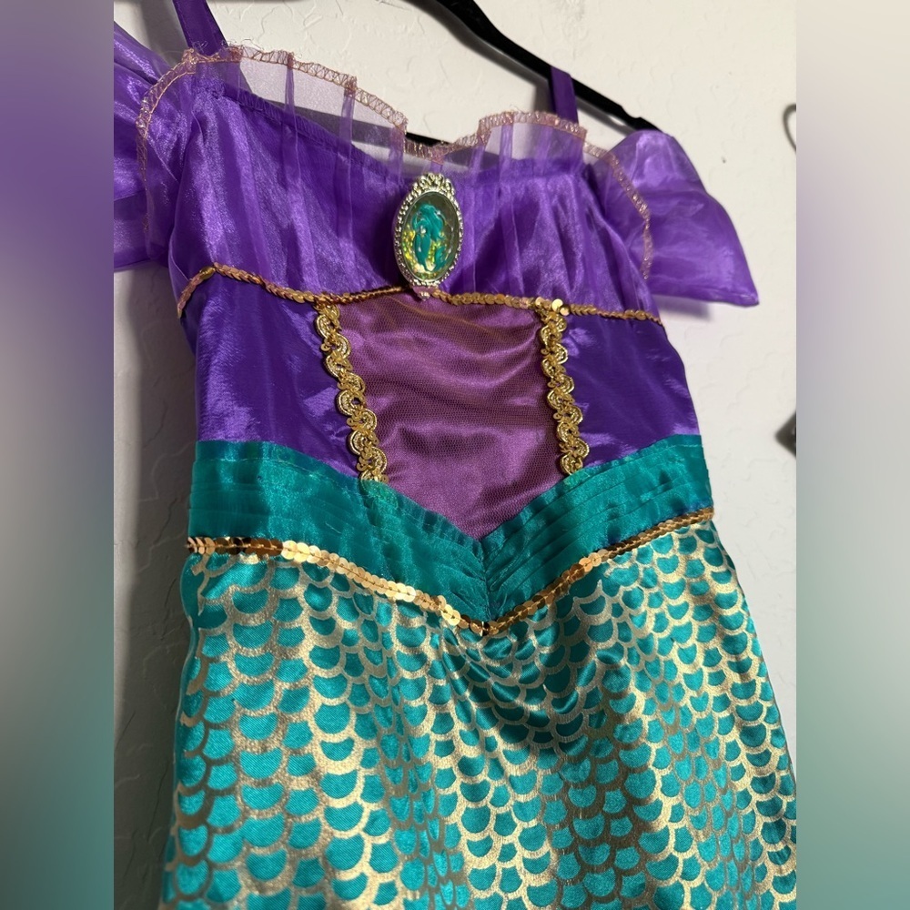 DISNEY Ariel The Little Mermaid Purple and Teal Kids Costume Dress - Picture 5 of 6